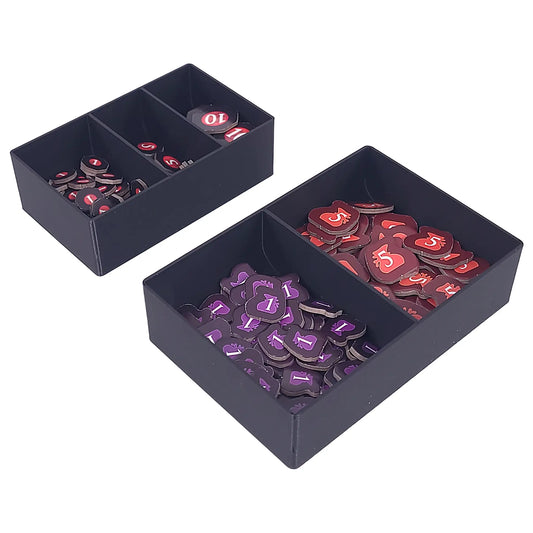 Aufbewahrungsboxen passend für Arcana Rising – getrennte Fächer für Ressourcen und Siegpunkte