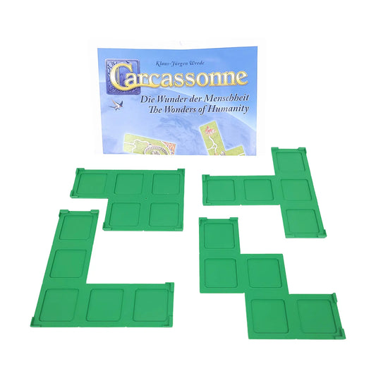 Gitteraufsatz für Carcassonne – passend zur Erweiterung „Wunder der Menschheit (1)“ zur sicheren Platzierung großer Plättchen