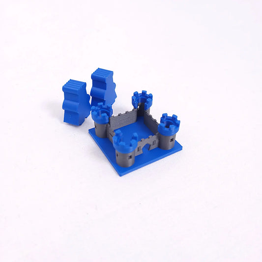Set aus 3D-Burgen und Königen als Upgrade für Kingdomino