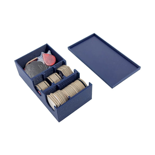 Organizer mit mehreren Fächern zur Aufbewahrung von Tokens und Markern