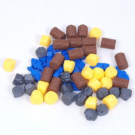 Hochwertige Ressourcenmarker passend für Little Town Brettspiel