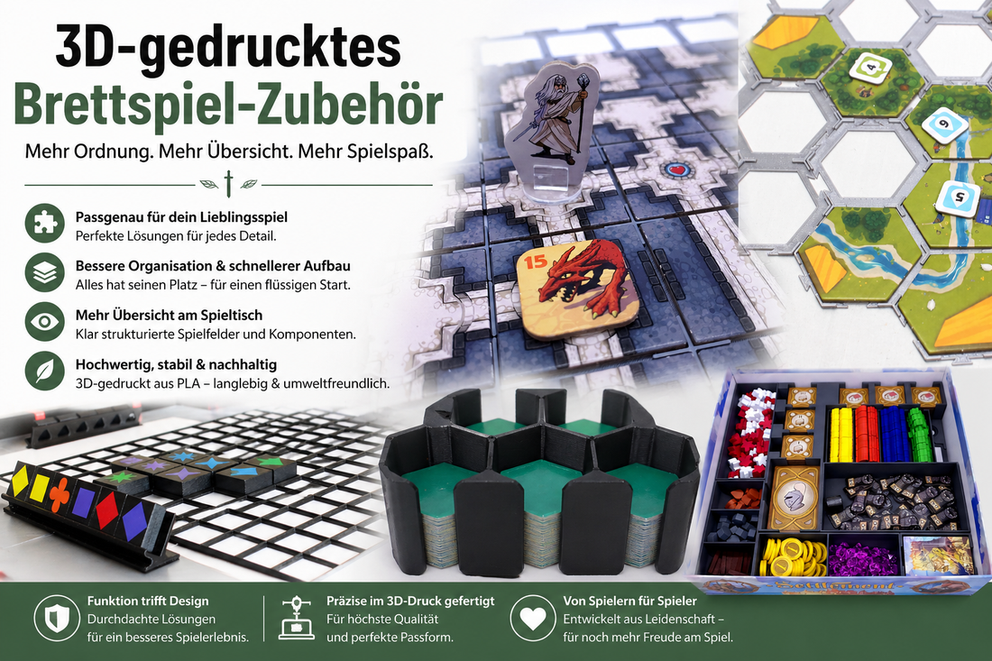 3D-gedrucktes Brettspiel-Zubehör: Warum es dein Spielerlebnis wirklich verbessert