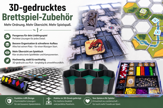 3D-gedrucktes Brettspiel-Zubehör: Warum es dein Spielerlebnis wirklich verbessert