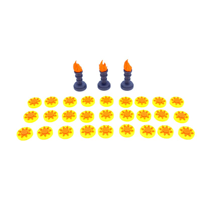 Andor Junior Sonnentoken und Fackeln