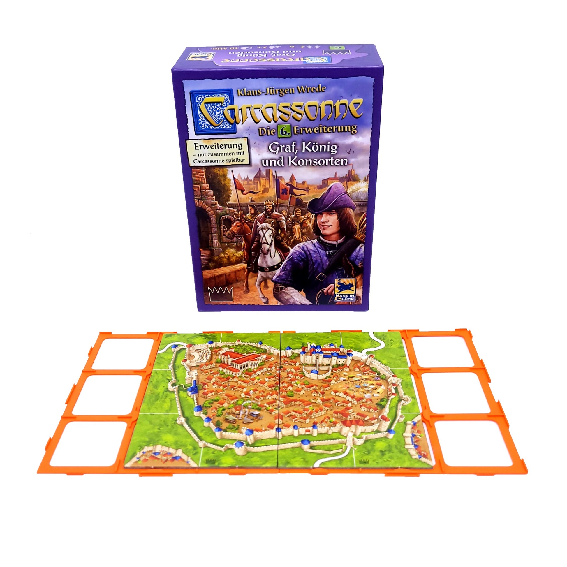 Carcassonne Startgitter fuer Graf, Koenig und Konsorten