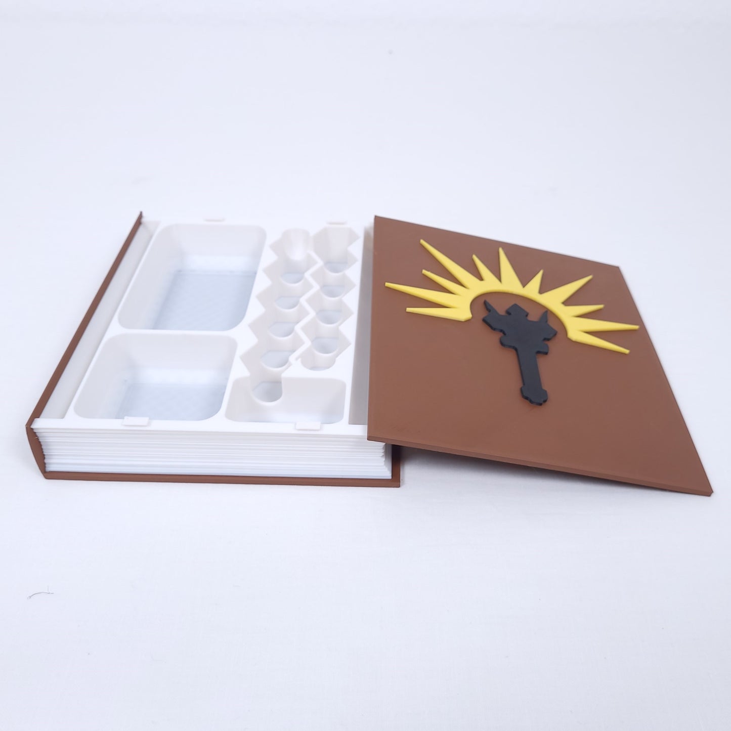 Tabletop Buch zur Lagerung von Würfeln, Figuren und Items