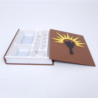 Tabletop Buch zur Lagerung von Würfeln, Figuren und Items