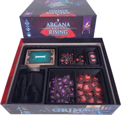 Aufbewahrungsboxen passend für Arcana Rising – getrennte Fächer für Ressourcen und Siegpunkte