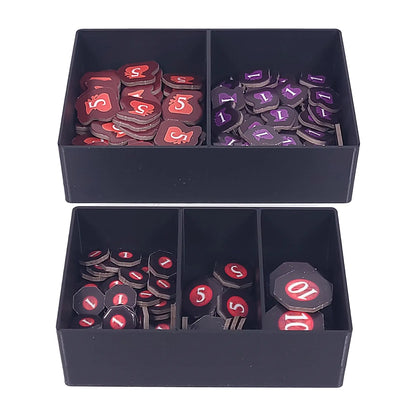 Aufbewahrungsboxen passend für Arcana Rising – getrennte Fächer für Ressourcen und Siegpunkte
