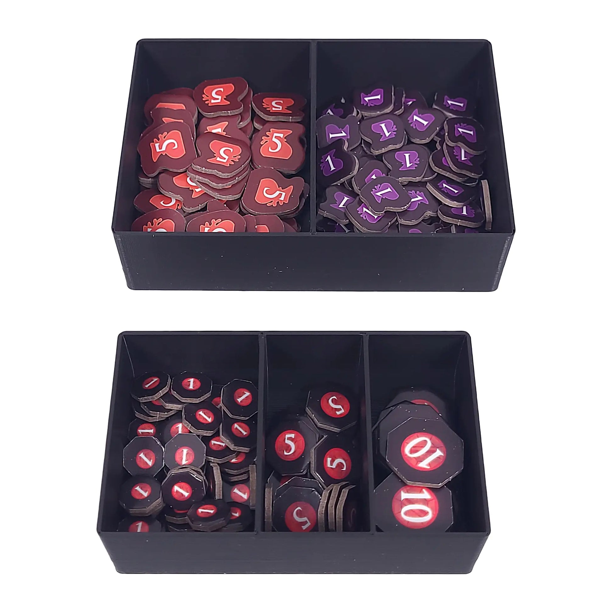 Aufbewahrungsboxen passend für Arcana Rising – getrennte Fächer für Ressourcen und Siegpunkte