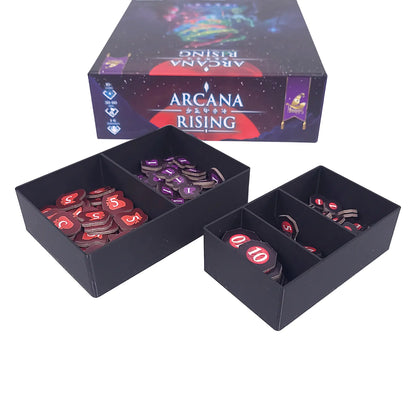 Aufbewahrungsboxen passend für Arcana Rising – getrennte Fächer für Ressourcen und Siegpunkte