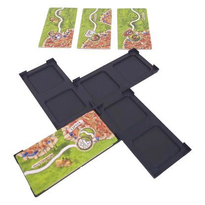 Carcassonne Erweiterung Märkte zu Leipzig – passender Gitteraufsatz für präzise Platzierung der Sonderplättchen