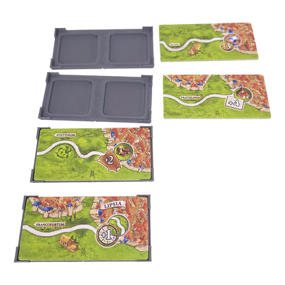 Carcassonne Erweiterung Märkte zu Leipzig – passender Gitteraufsatz für präzise Platzierung der Sonderplättchen