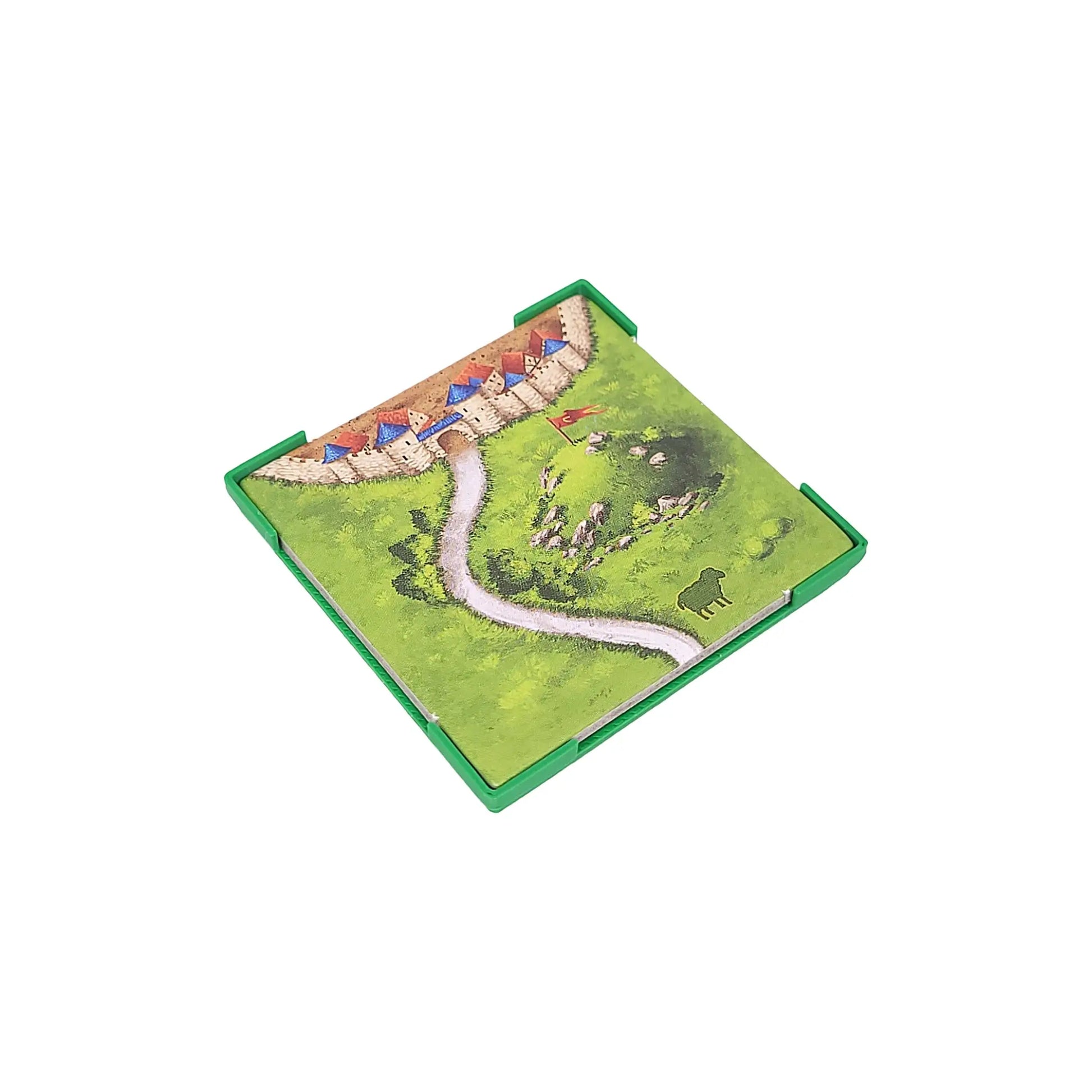 3D-gedruckte Gitteraufsätze für Carcassonne Schafe und Hügel, stabil und flexibel für sicheres Spielen.