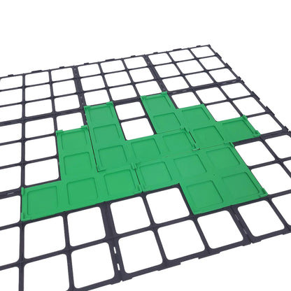 Gitteraufsatz für Carcassonne – passend zur Erweiterung „Wunder der Menschheit (1)“ zur sicheren Platzierung großer Plättchen