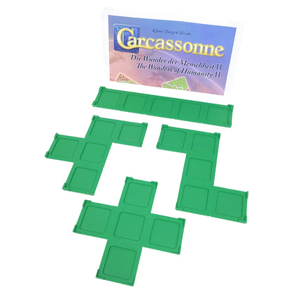 Gitteraufsatz für Carcassonne – passend zur Erweiterung „Wunder der Menschheit (2)“ zur sicheren Platzierung großer Plättchen