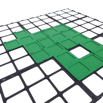 Gitteraufsatz für Carcassonne – passend zur Erweiterung „Wunder der Menschheit (2)“ zur sicheren Platzierung großer Plättchen