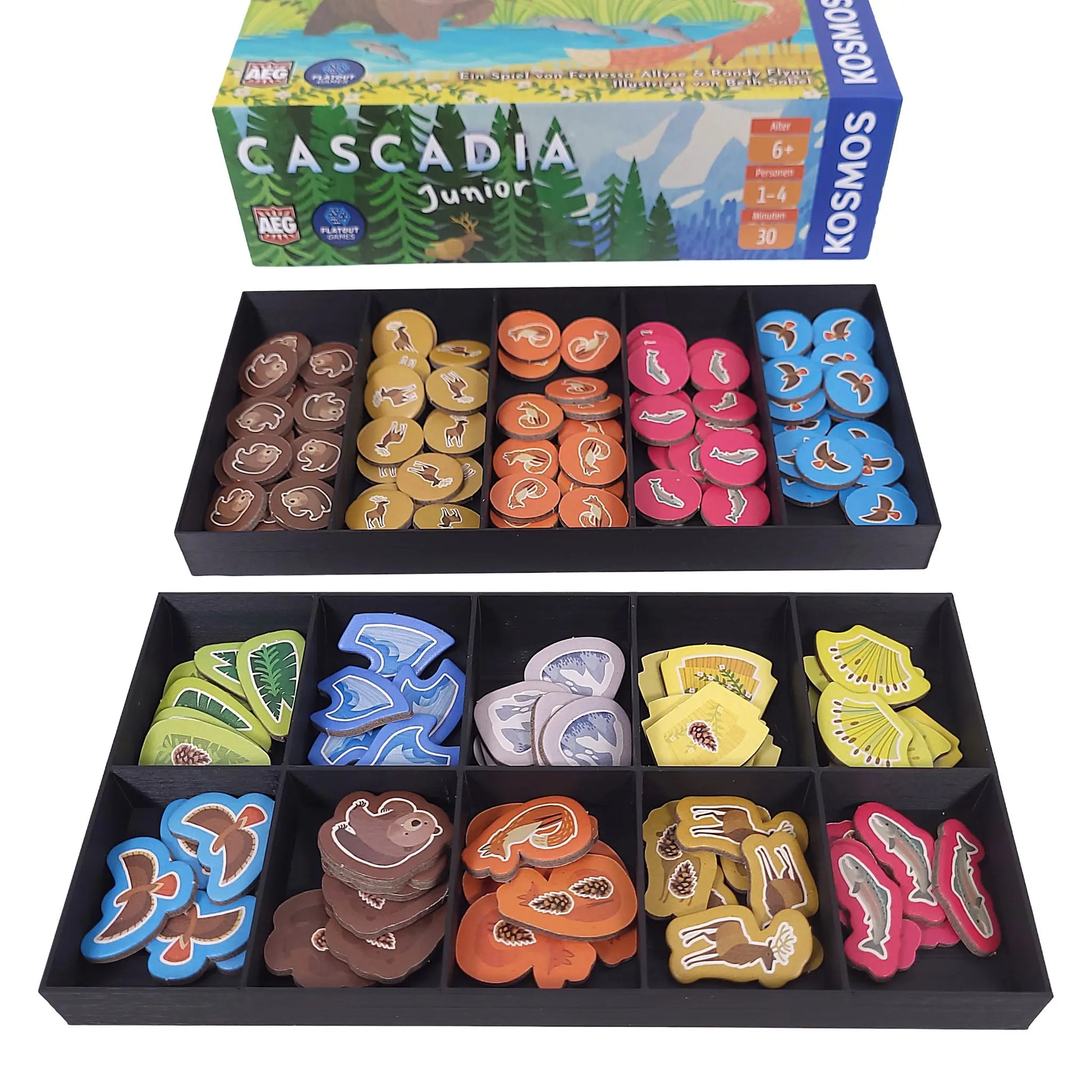 Organizer für Cascadia Junior, zwei Boxen zur Aufbewahrung des Spielmaterials