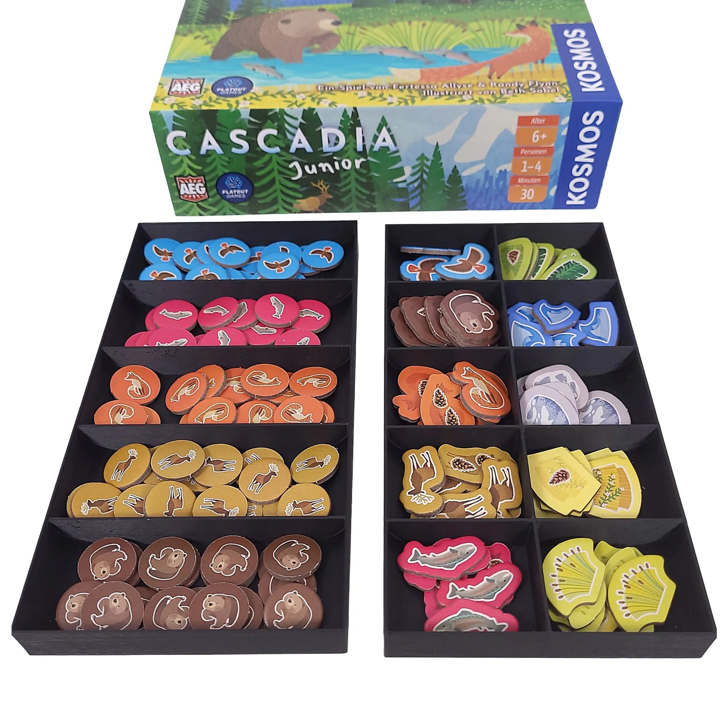 Organizer für Cascadia Junior, zwei Boxen zur Aufbewahrung des Spielmaterials