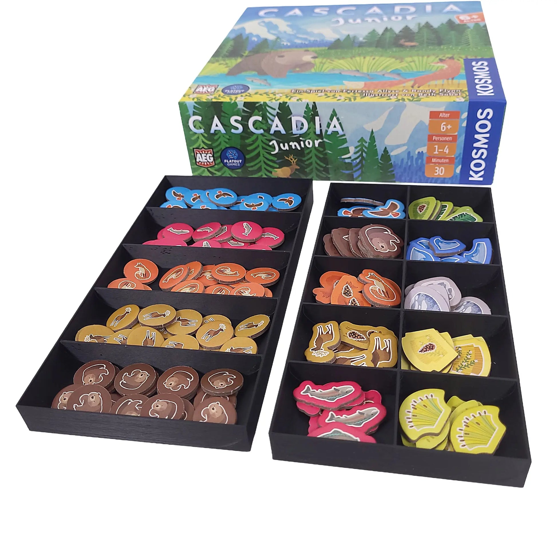 Organizer für Cascadia Junior, zwei Boxen zur Aufbewahrung des Spielmaterials