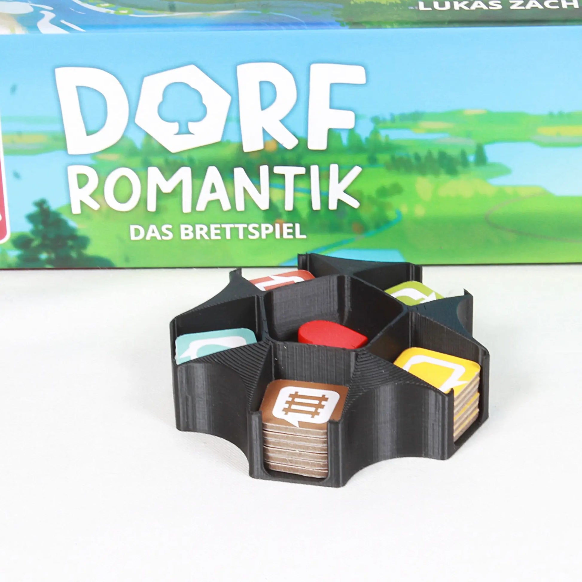 Aufbewahrungsbox für Dorfromantik-Auftragskarten – 3D-gedruckt in Deutschland