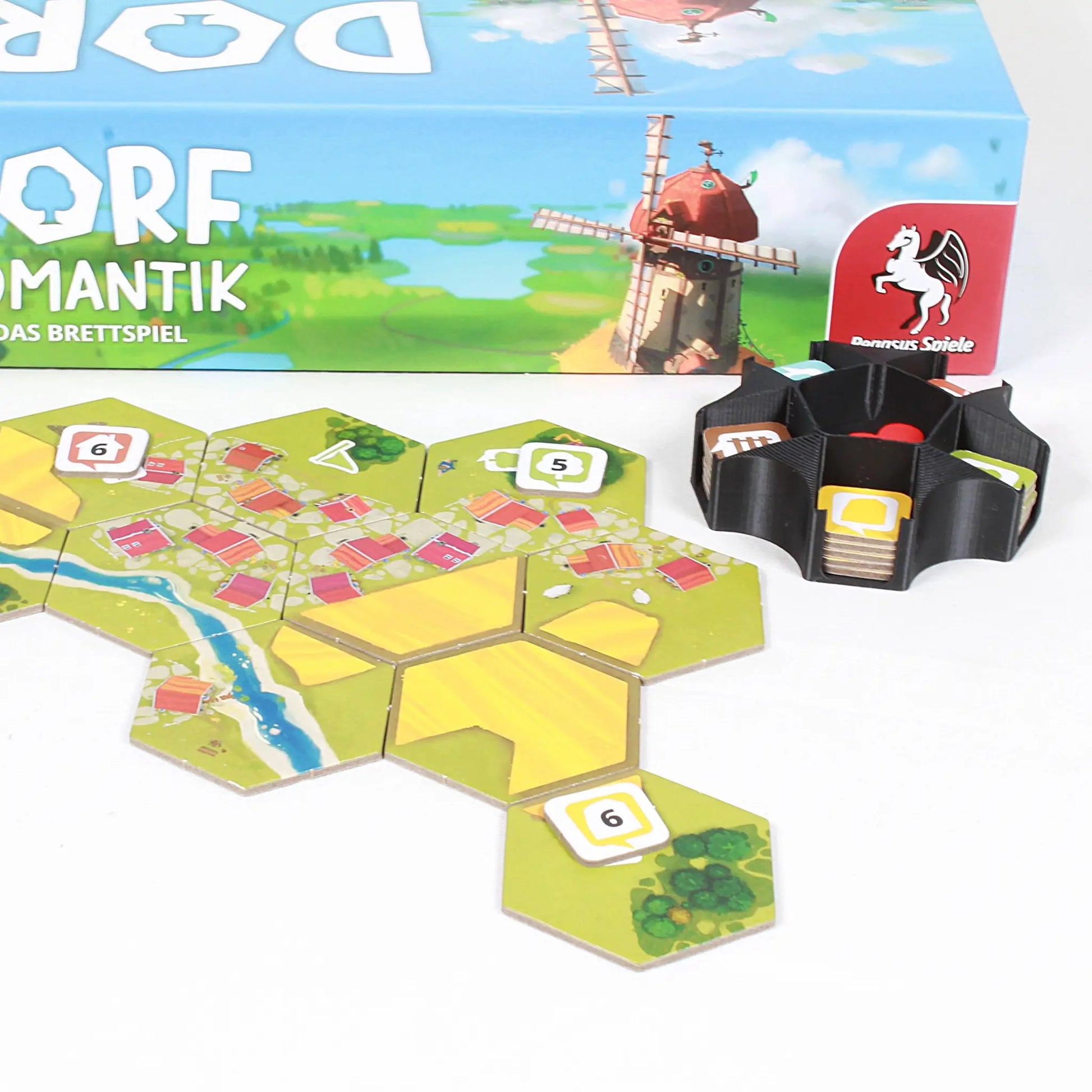 Aufbewahrungsbox für Dorfromantik-Auftragskarten – 3D-gedruckt in Deutschland