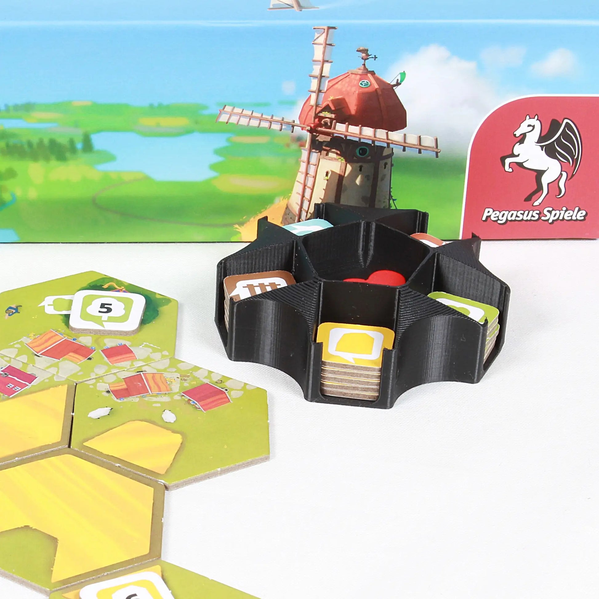 Aufbewahrungsbox für Dorfromantik-Auftragskarten – 3D-gedruckt in Deutschland