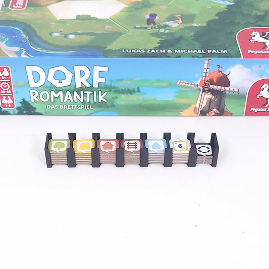 3D-gedruckter Auftragskartenhalter für Dorfromantik Brettspiel