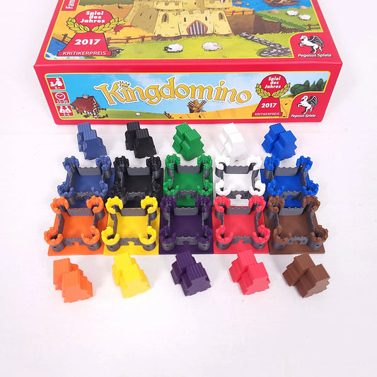 Set aus 3D-Burgen und Königen als Upgrade für Kingdomino