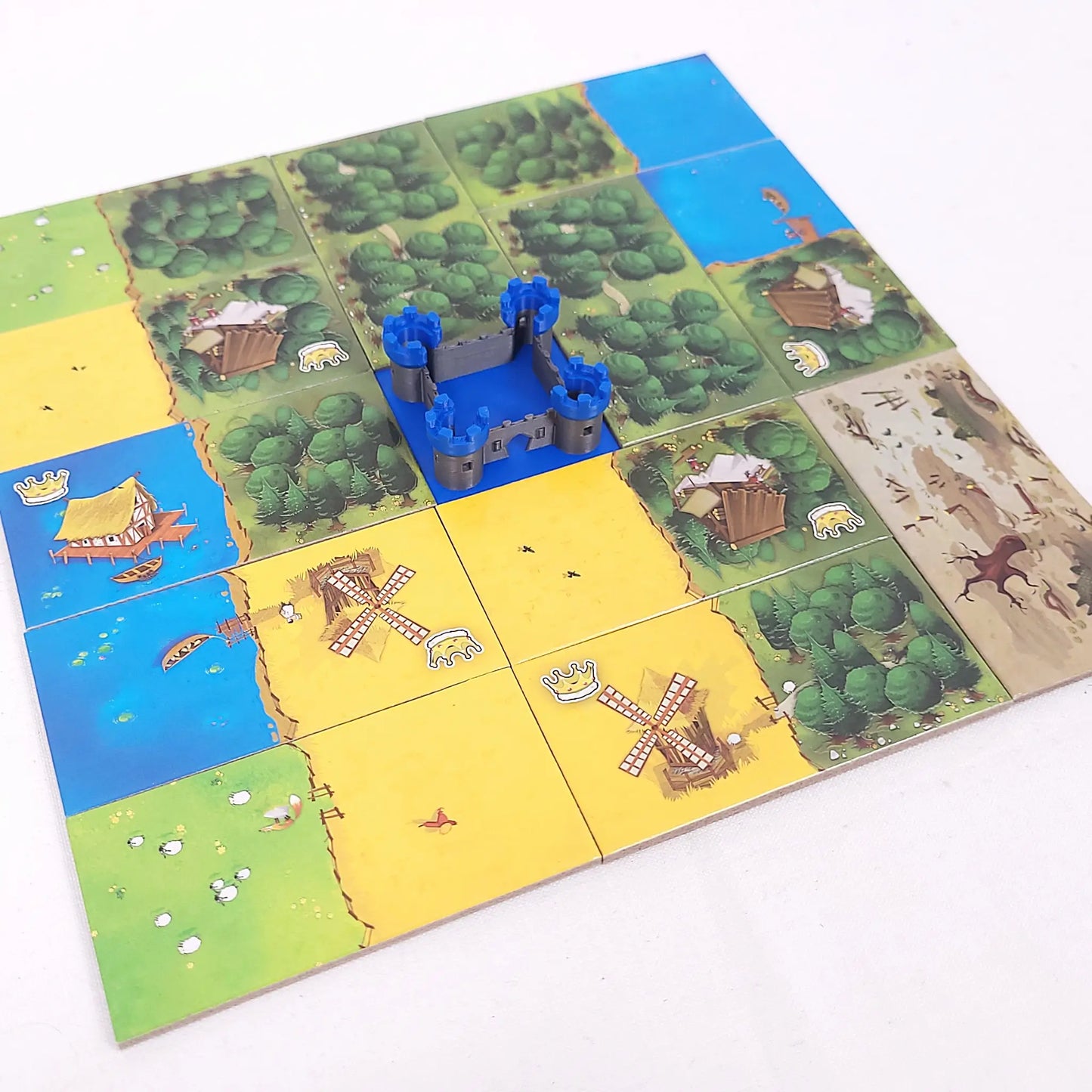 Set aus 3D-Burgen und Königen als Upgrade für Kingdomino