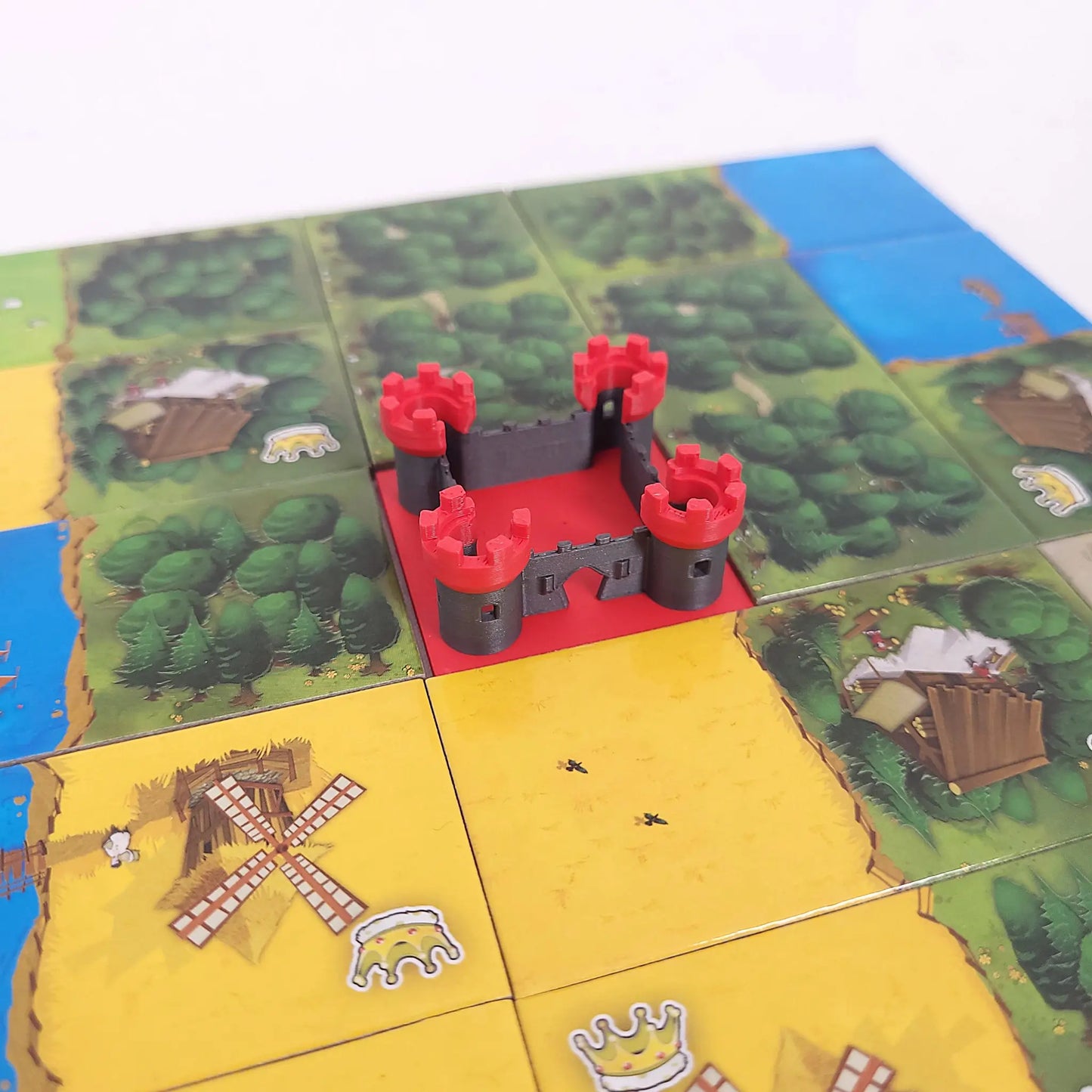Set aus 3D-Burgen und Königen als Upgrade für Kingdomino