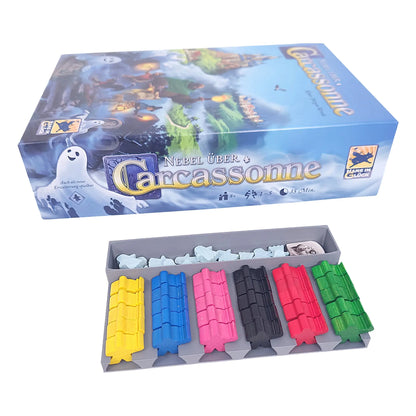 Aufbewahrungssystem für Nebel über Carcassonne – perfekt für die Originalbox