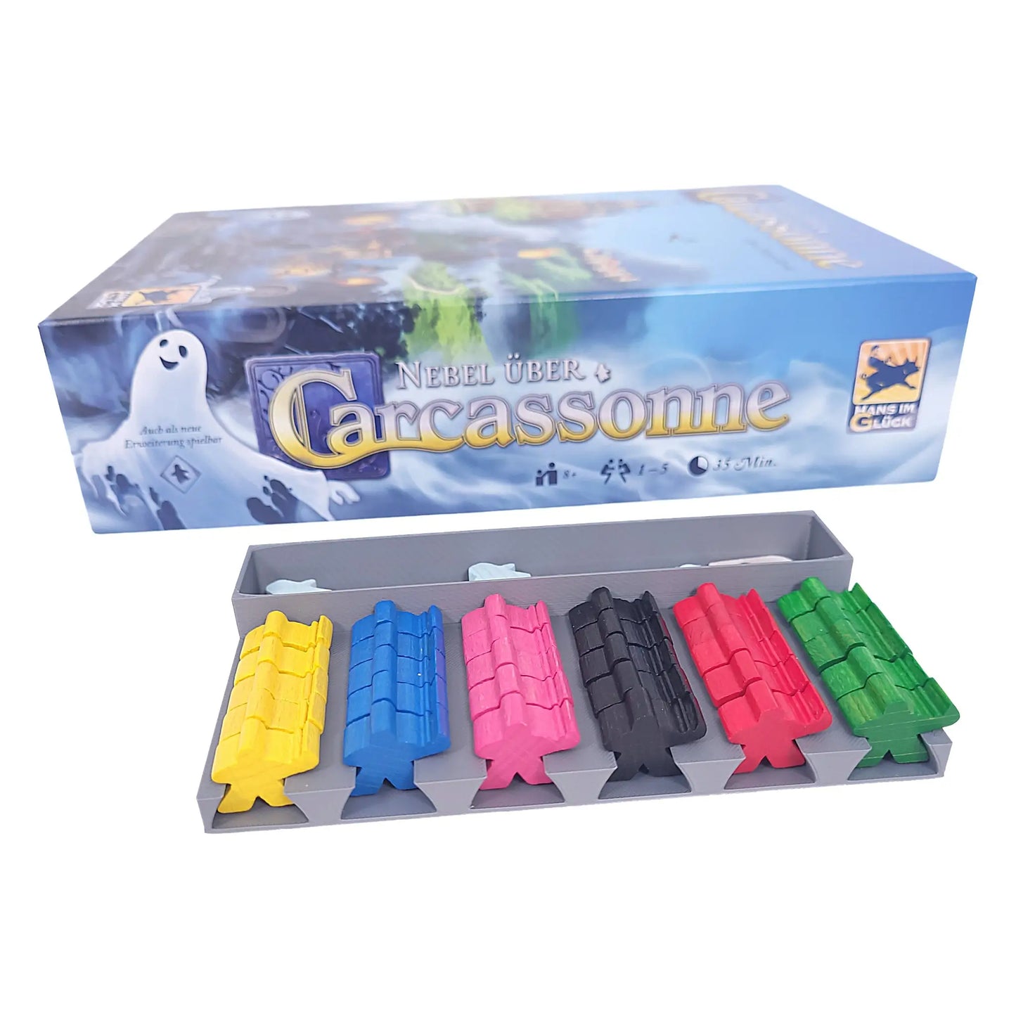 Aufbewahrungssystem für Nebel über Carcassonne – perfekt für die Originalbox