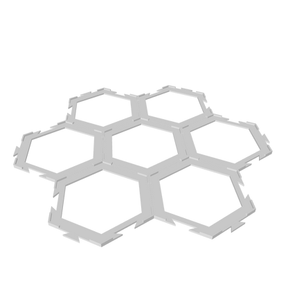 3D Ansicht der Dorfromantik Gitter
