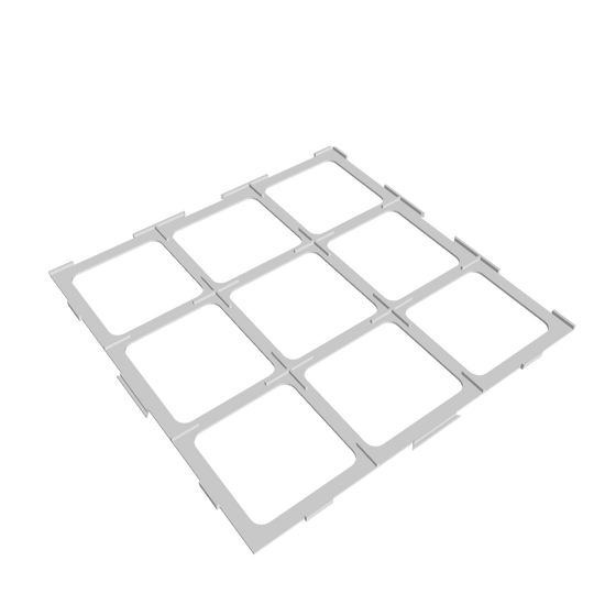 3D Ansicht eines Carcassonne Spielgitters