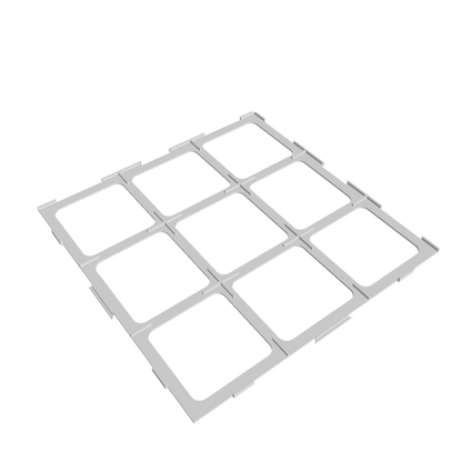 3D Ansicht eines Carcassonne Spielgitters