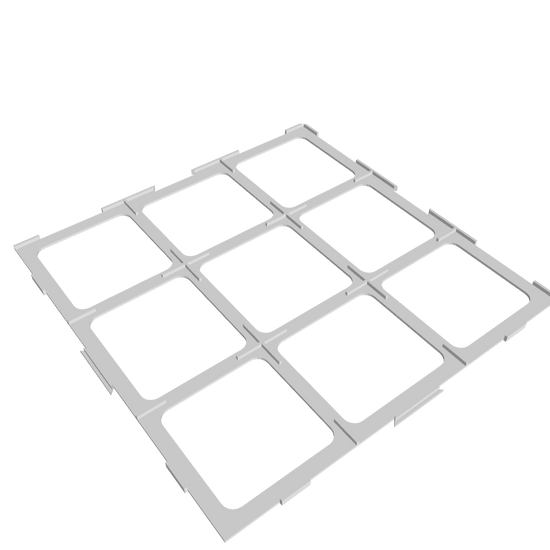 3D Ansicht von den Gittern für Nebel über Carcassonne