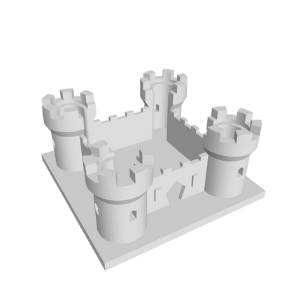 3D Ansicht Burg Kingdomino