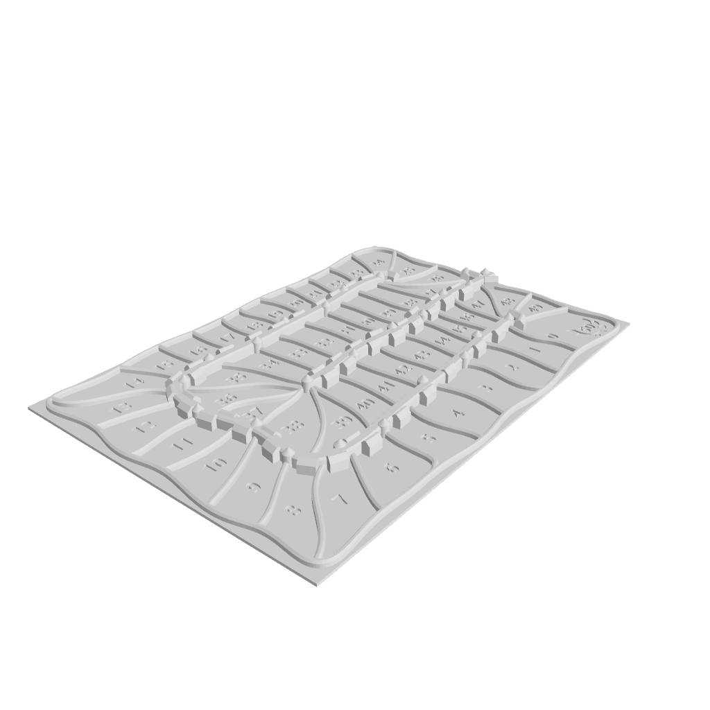 3D-gedruckte Punktetafel für Carcassonne – Ersatz für die Papp-Wertungstafel