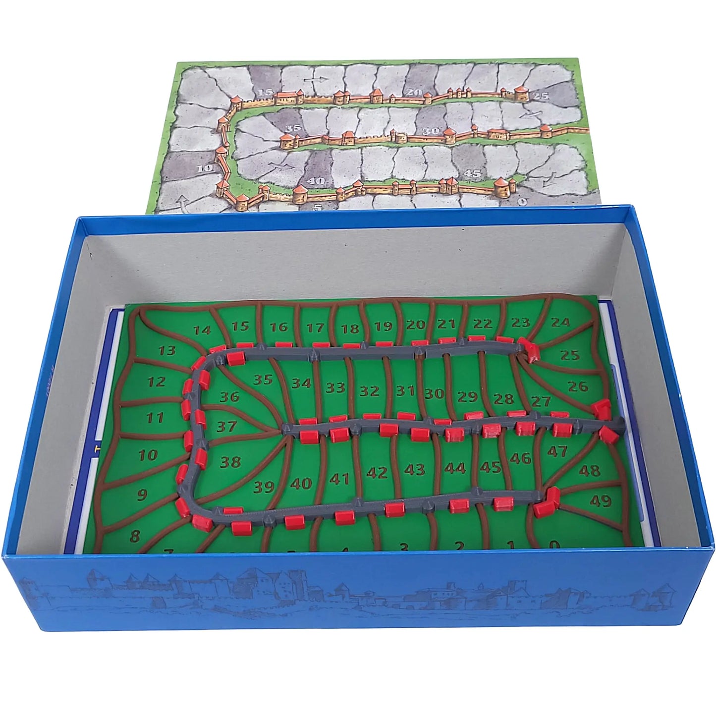 3D-gedruckte Punktetafel für Carcassonne – Ersatz für die Papp-Wertungstafel
