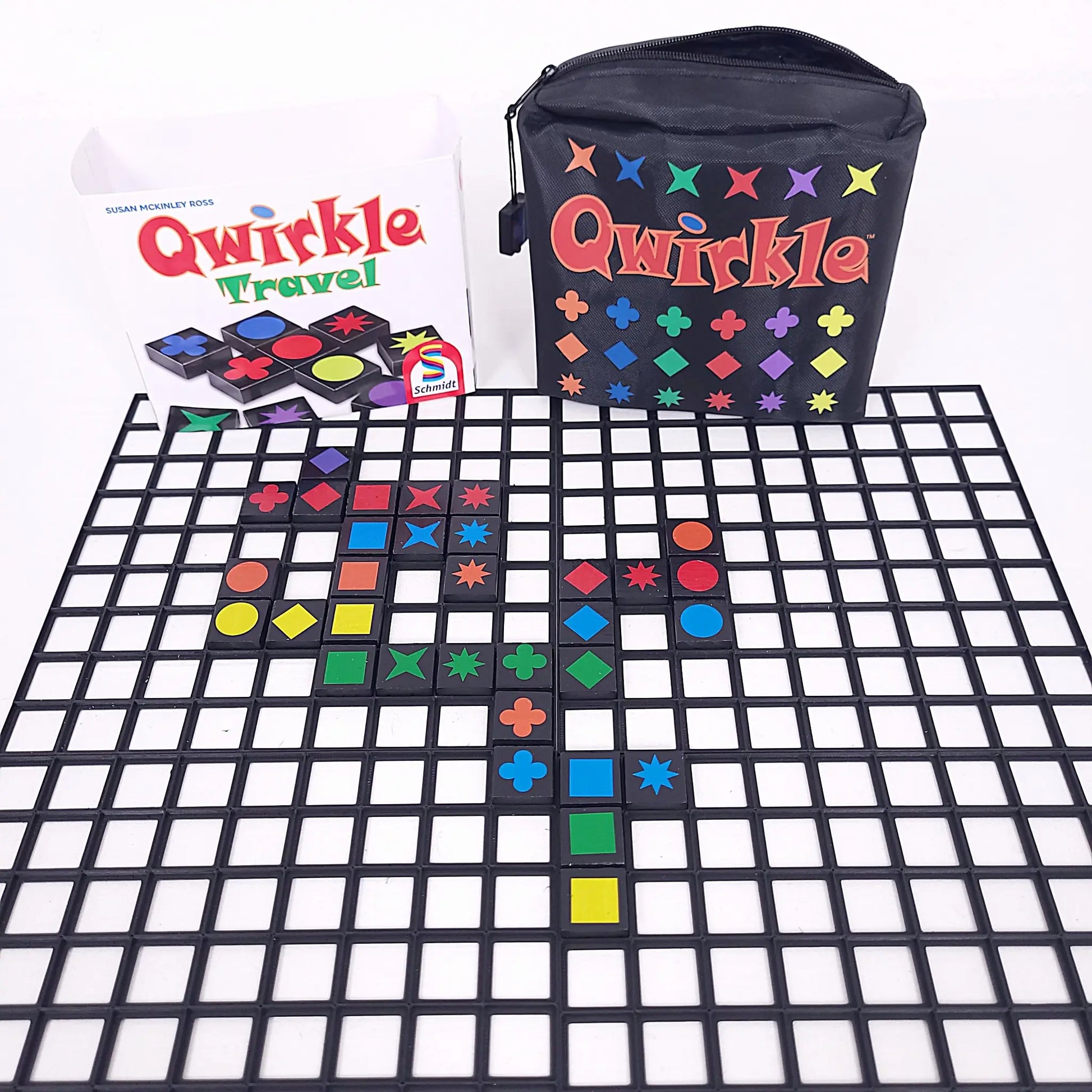 Spielgitter passend für Qwirkle Travel – praktisches Zubehör für geordnete Plättchen