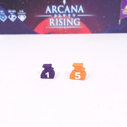 Ressourcentoken passend für Arcana Rising aus 3D Druck – langlebiges Upgrade für dein Spiel