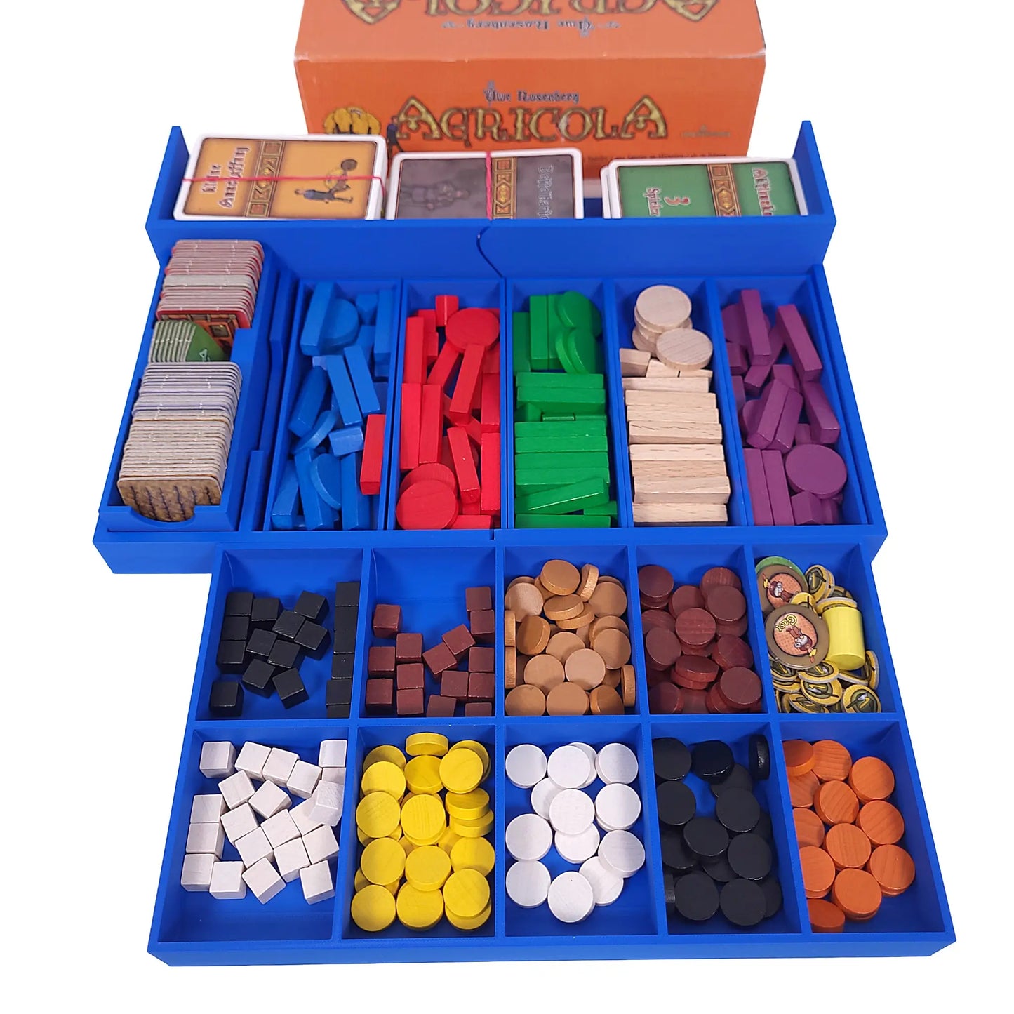 Einsatz für Agricola Originalbox –  Aufbewahrung für Karten, Tokens und Zubehör