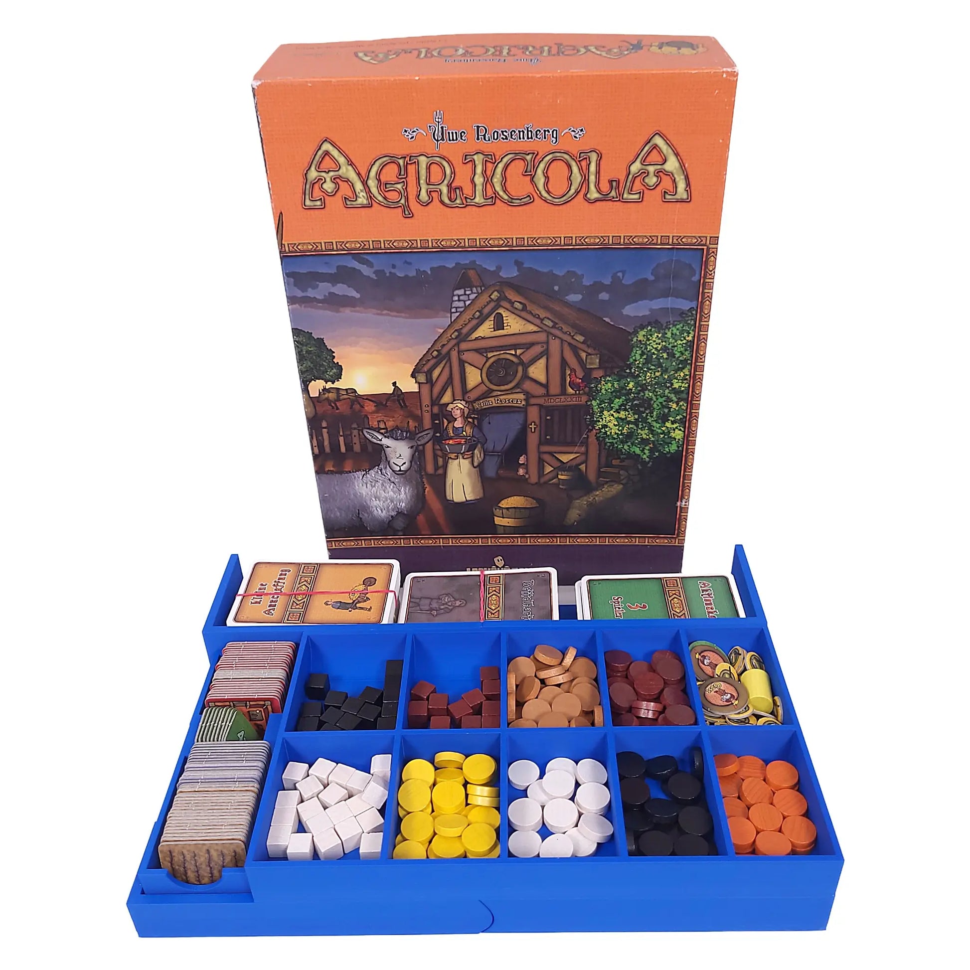 Einsatz für Agricola Originalbox –  Aufbewahrung für Karten, Tokens und Zubehör