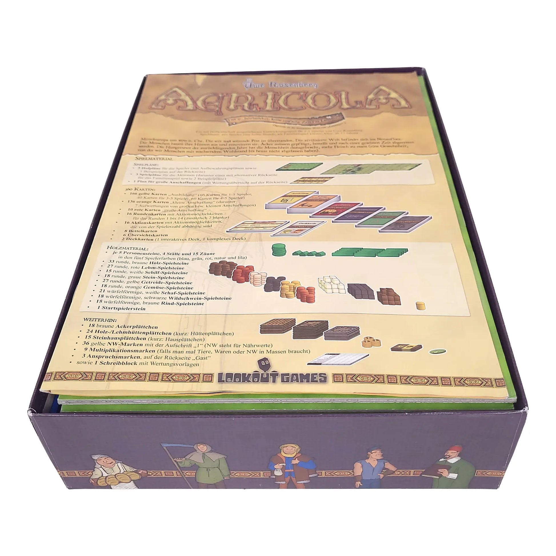 Einsatz für Agricola Originalbox –  Aufbewahrung für Karten, Tokens und Zubehör
