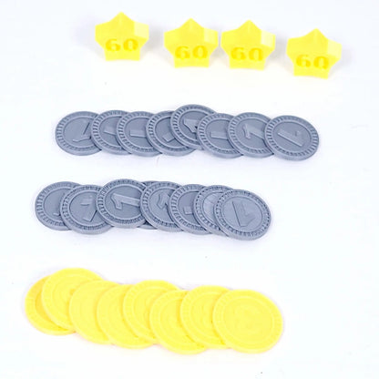 Hochwertige Ressourcenmarker passend für Little Town Brettspiel