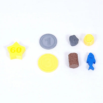 Hochwertige Ressourcenmarker passend für Little Town Brettspiel